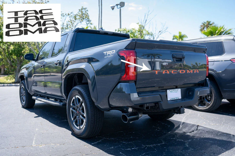 Raised ABS Plastic Letters Inserts Compatible Tacoma 2016-2023