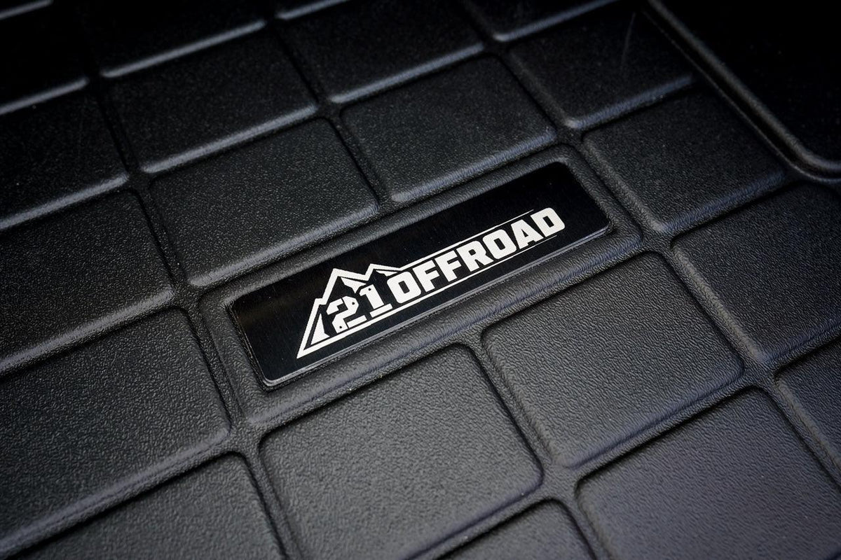 21 Offroad Weathertech Floor Mat Logo (Etched Metal) Universal StickerFab