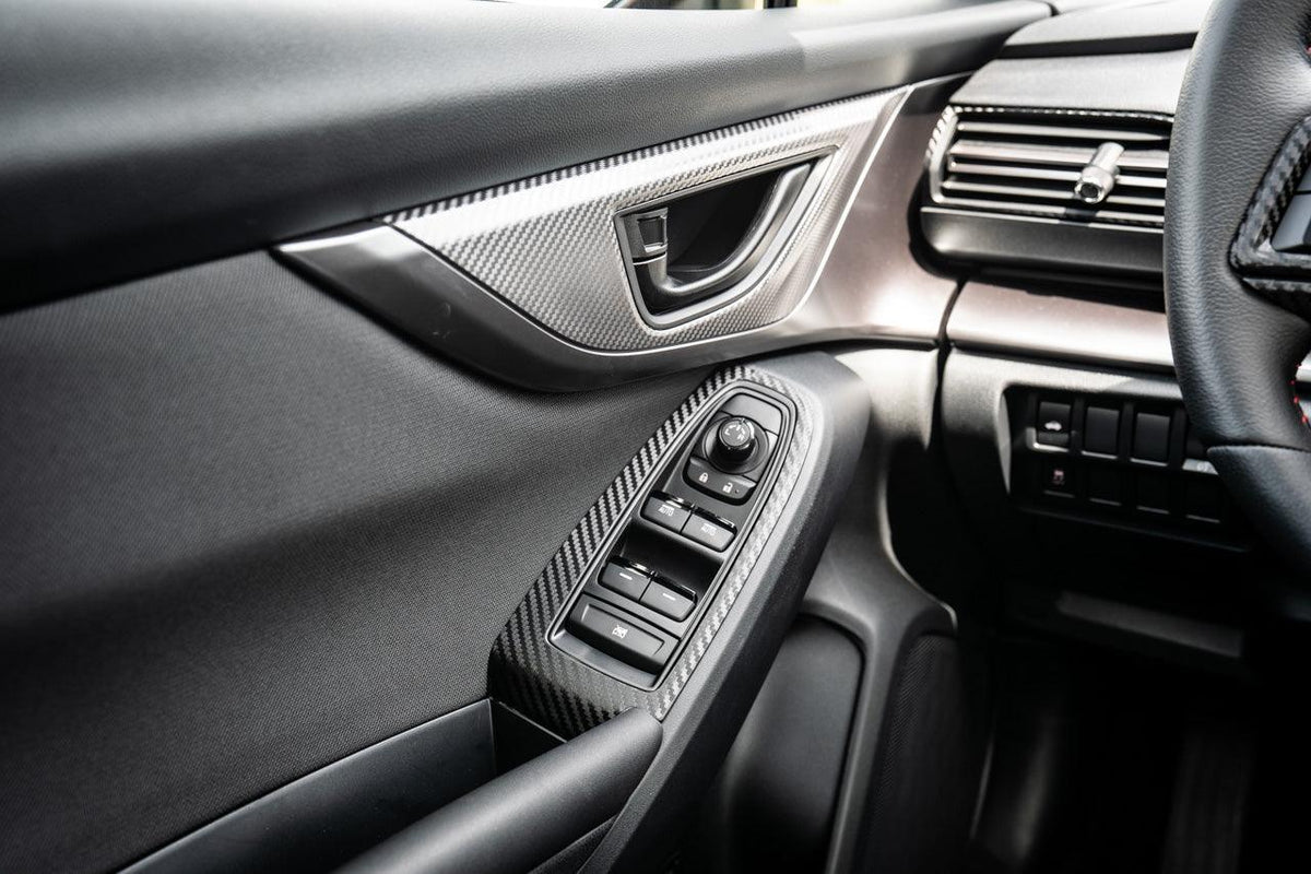 2022+ WRX 3D Carbon Door Switch Panel Overlays (Front / Rear) StickerFab