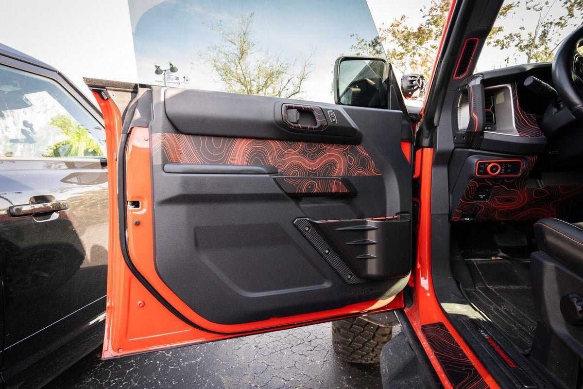 2021+ Bronco Topo Interior Front Door Grab Handles (Printed + Laser