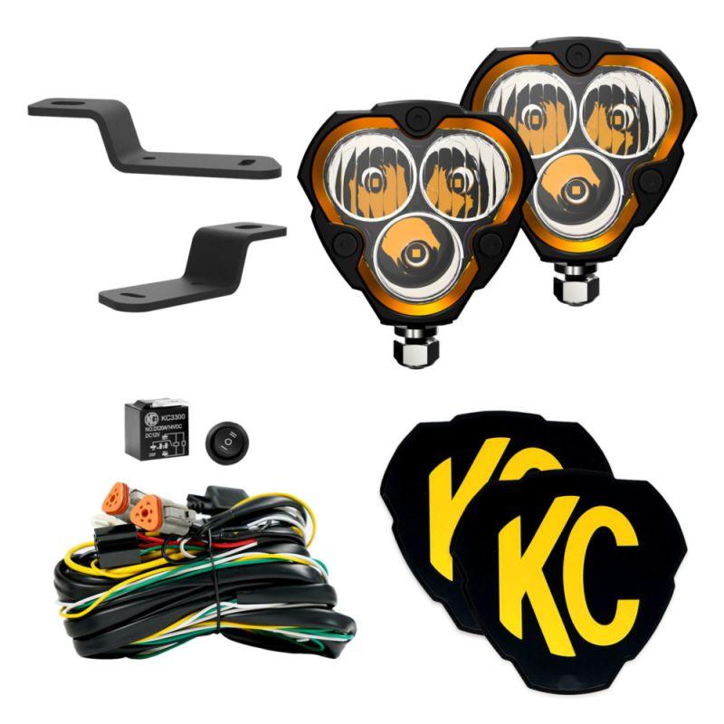 HiLiTES FLEX ERA 2021+ Bronco KC 3 2Light Sys Ditch Light Kits Beam) StickerFab