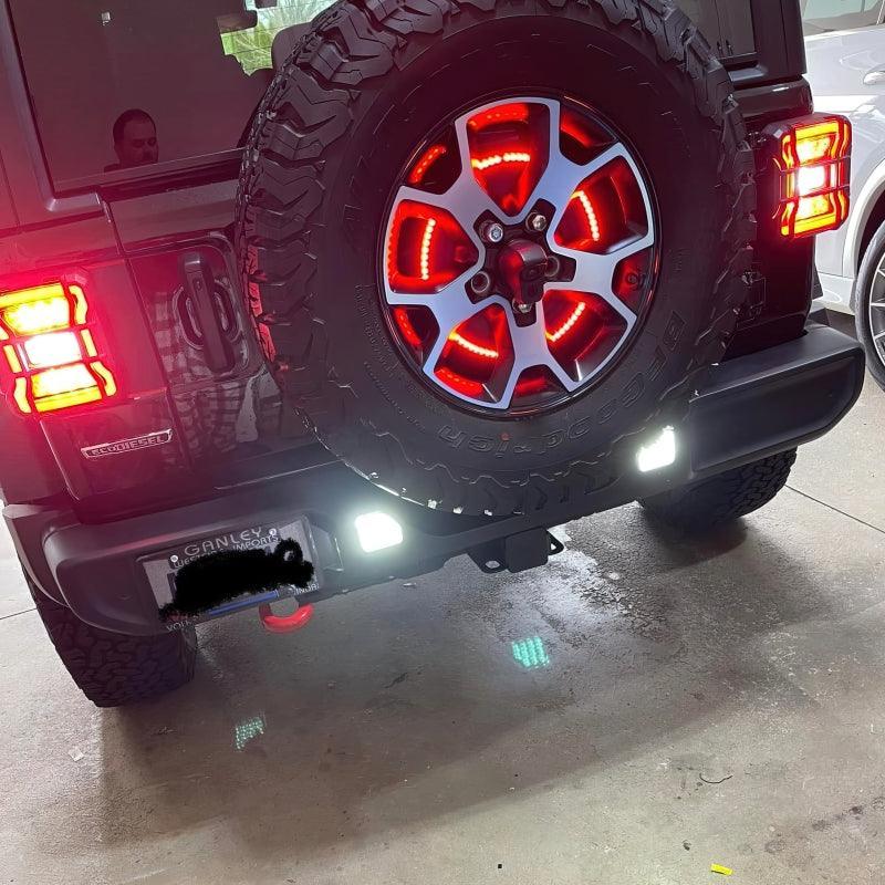 2018+ Wrangler JL Oracle Rear Bumper LED Reverse Lights 6000K StickerFab