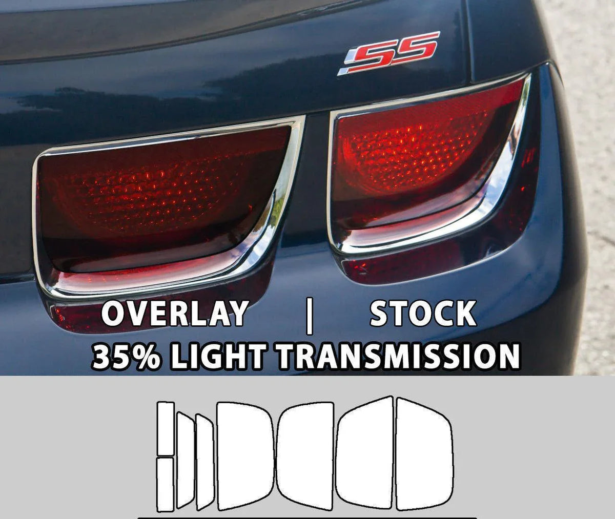Tail Light Overlay / Blackout Kit 10pc 20102013 Chevrolet Camaro