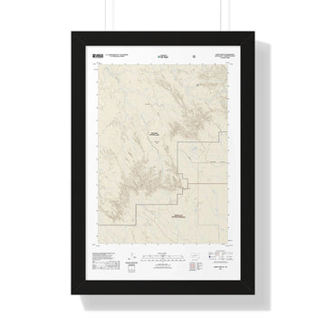 2021 Badlands Topographic Framed Poster - StickerFab