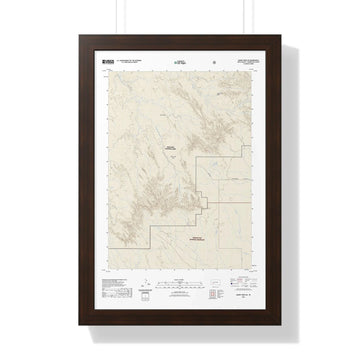 2021 Badlands Topographic Framed Poster - StickerFab