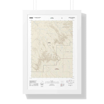 2021 Badlands Topographic Framed Poster - StickerFab