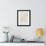 2021 Badlands Topographic Framed Poster - StickerFab