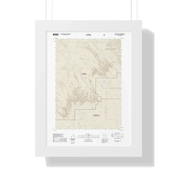 2021 Badlands Topographic Framed Poster - StickerFab