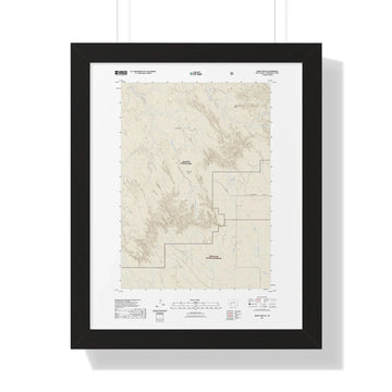 2021 Badlands Topographic Framed Poster - StickerFab