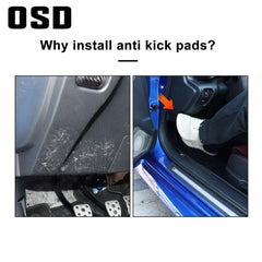 OSD Suede Driver's Side Kick Panel Protection Overlay fits 2022+ BRZ / GR86 - StickerFab