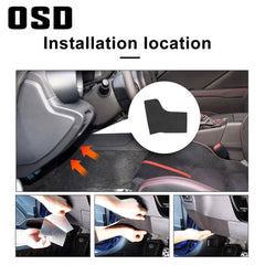 OSD Suede Driver's Side Kick Panel Protection Overlay fits 2022+ BRZ / GR86 - StickerFab