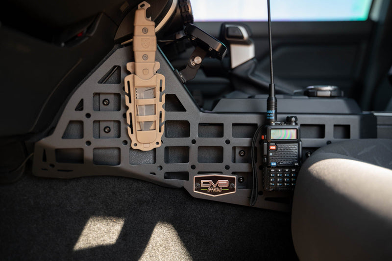 DV8 Offroad Center Console Molle Panels & Digital Device Mount - 2024+ Tacoma / 2025+ 4Runner