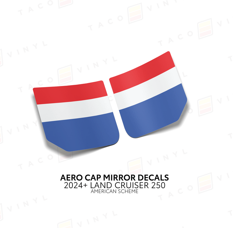 Aero Cap Mirror Decals - 2024+ Land Cruiser