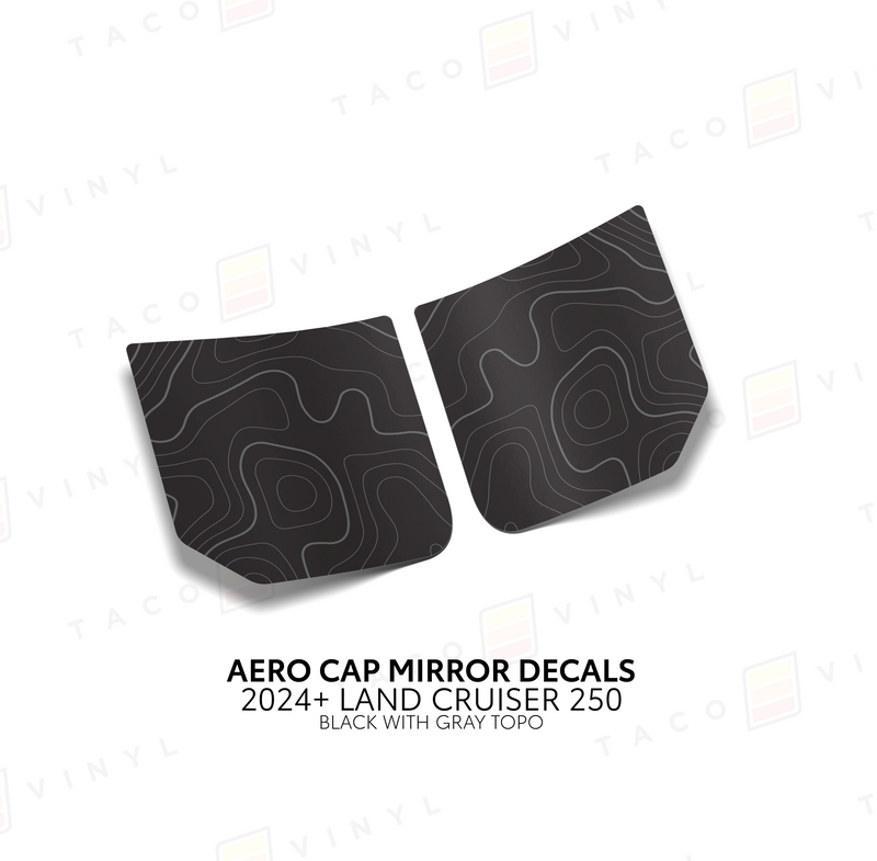 Aero Cap Mirror Decals - 2024+ Land Cruiser