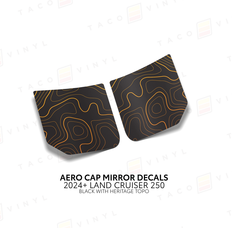 Aero Cap Mirror Decals - 2024+ Land Cruiser