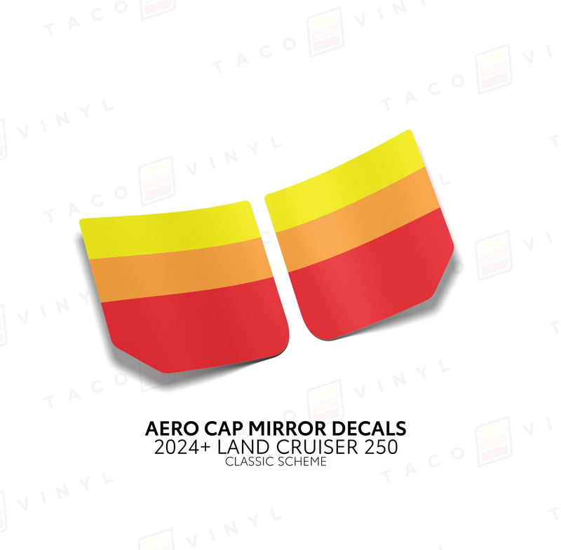 Aero Cap Mirror Decals - 2024+ Land Cruiser