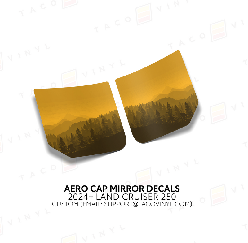 Aero Cap Mirror Decals - 2024+ Land Cruiser