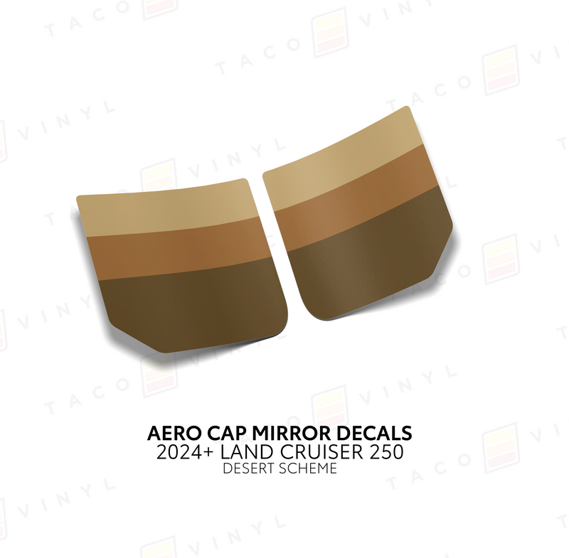 Aero Cap Mirror Decals - 2024+ Land Cruiser
