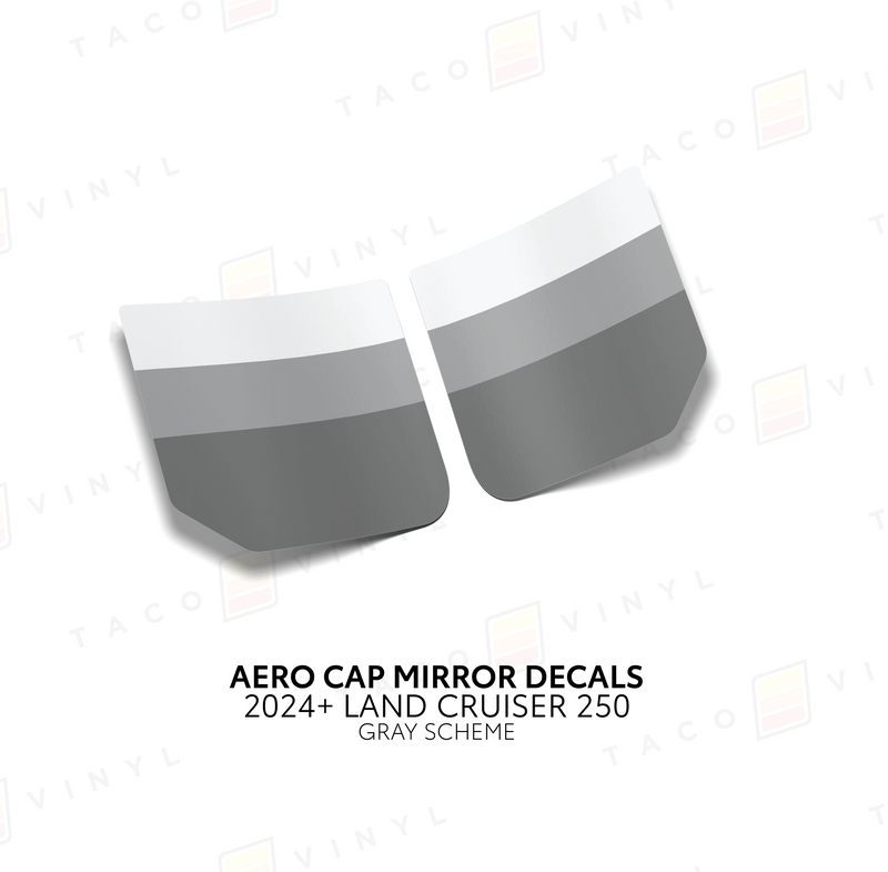 Aero Cap Mirror Decals - 2024+ Land Cruiser