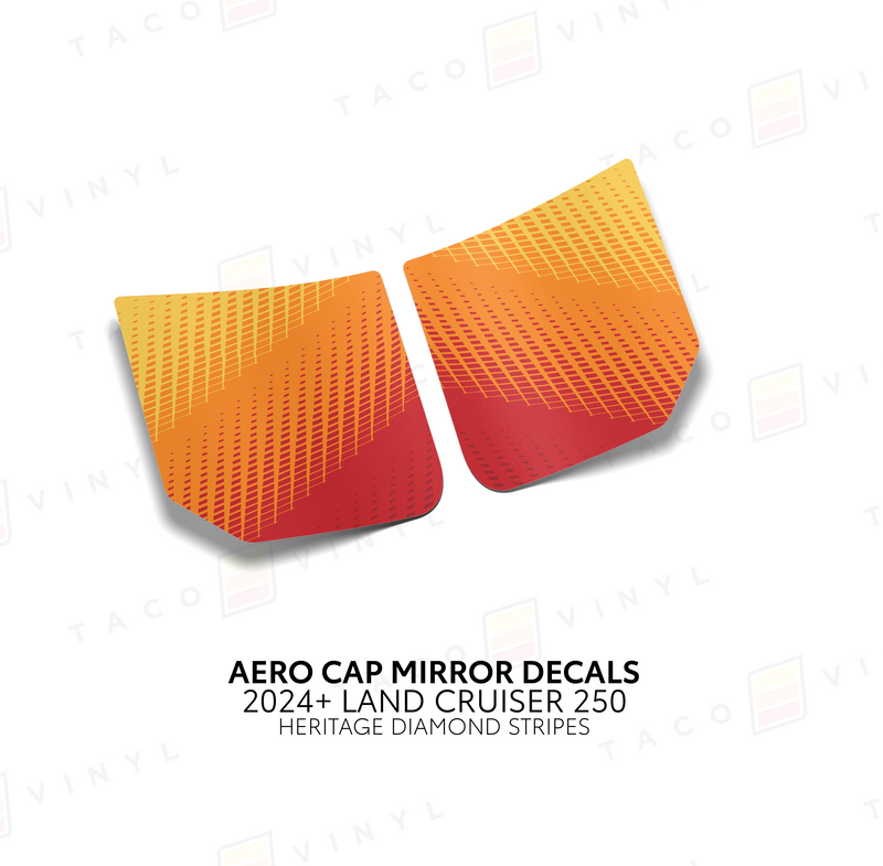 Aero Cap Mirror Decals - 2024+ Land Cruiser