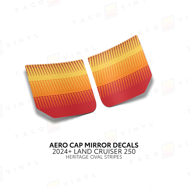 Aero Cap Mirror Decals - 2024+ Land Cruiser