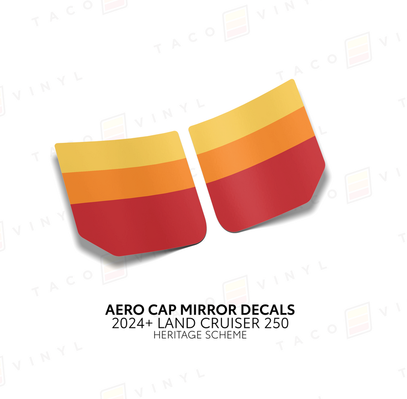 Aero Cap Mirror Decals - 2024+ Land Cruiser