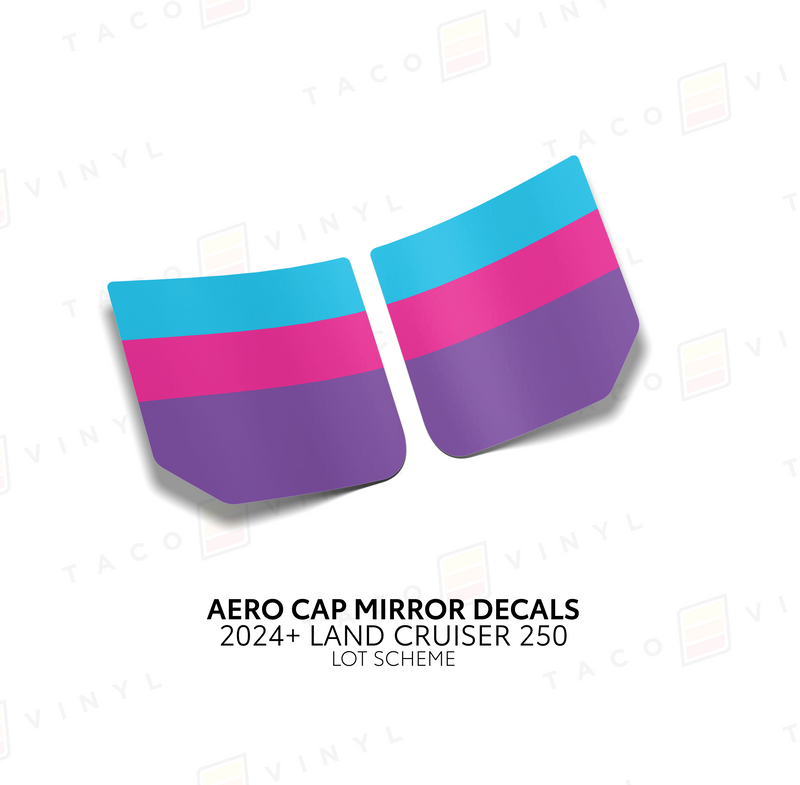 Aero Cap Mirror Decals - 2024+ Land Cruiser