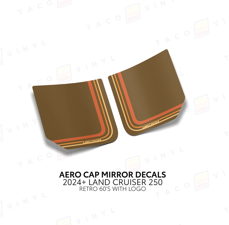 Aero Cap Mirror Decals - 2024+ Land Cruiser