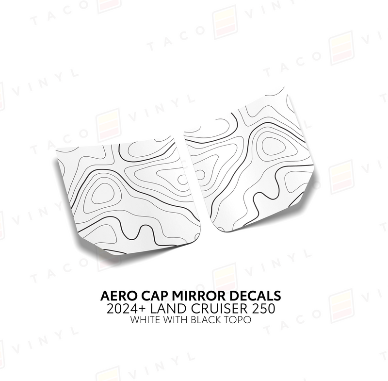Aero Cap Mirror Decals - 2024+ Land Cruiser