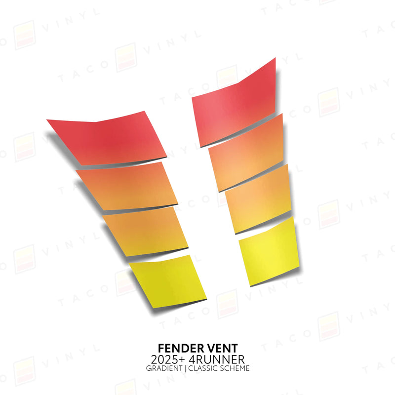 TV 4Runner Gradient Fender Vent Inlays - 2025+ 4Runner