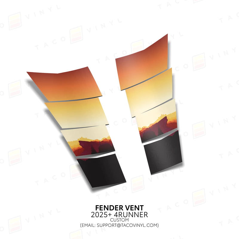 TV 4Runner Gradient Fender Vent Inlays - 2025+ 4Runner