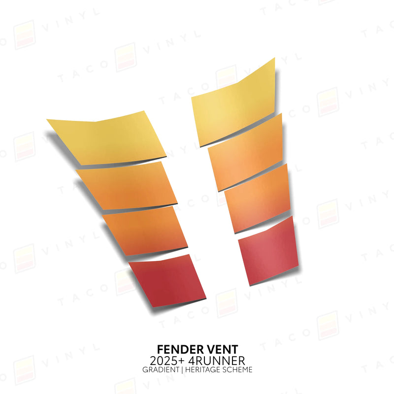 TV 4Runner Gradient Fender Vent Inlays - 2025+ 4Runner