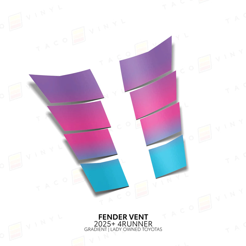 TV 4Runner Gradient Fender Vent Inlays - 2025+ 4Runner