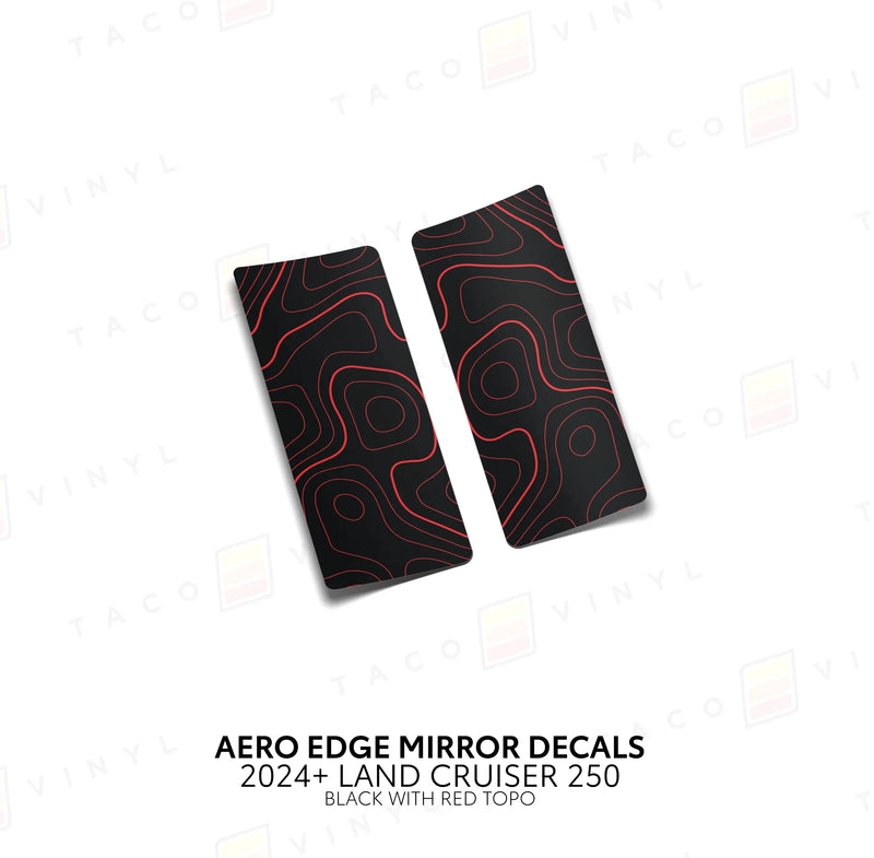 Aero Edge Mirror Decals - 2024+ Land Cruiser