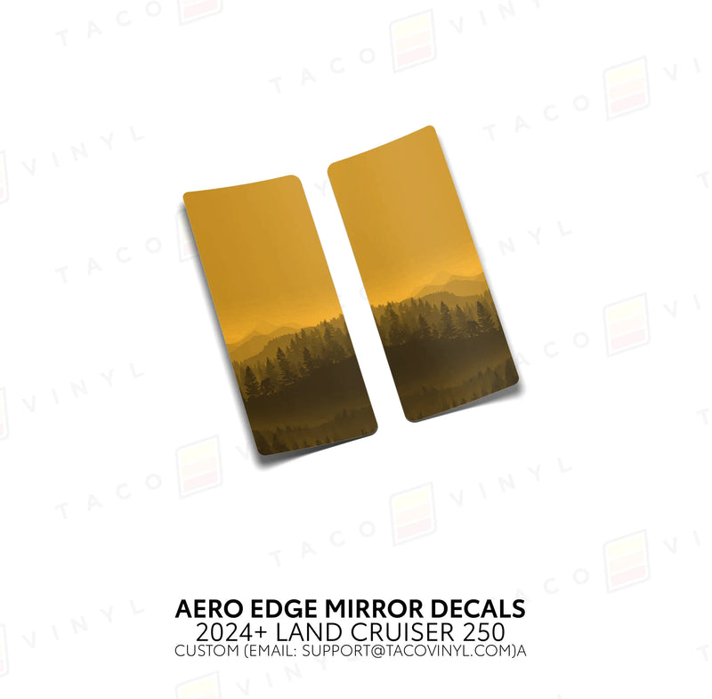 Aero Edge Mirror Decals - 2024+ Land Cruiser
