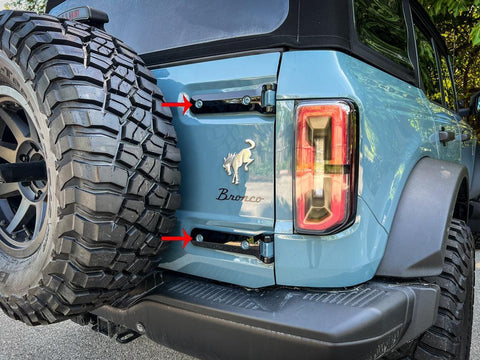21 Offroad ABS Tailgate Hinge Covers - 2021+ Bronco - StickerFab