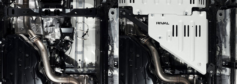 Rival Aluminum Transfer Case Skid Plate Body Armor - 2024+ Land Cruiser / Tacoma / 2025+ 4Runner