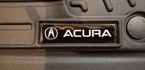 2x Domed Acura Emblem Inserts for Weathertech Floor Mats - StickerFab