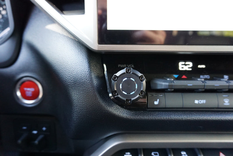 Black CNC V1 Radio Knob for 14" Screen - 2024+ Tacoma / 2025+ 4Runner