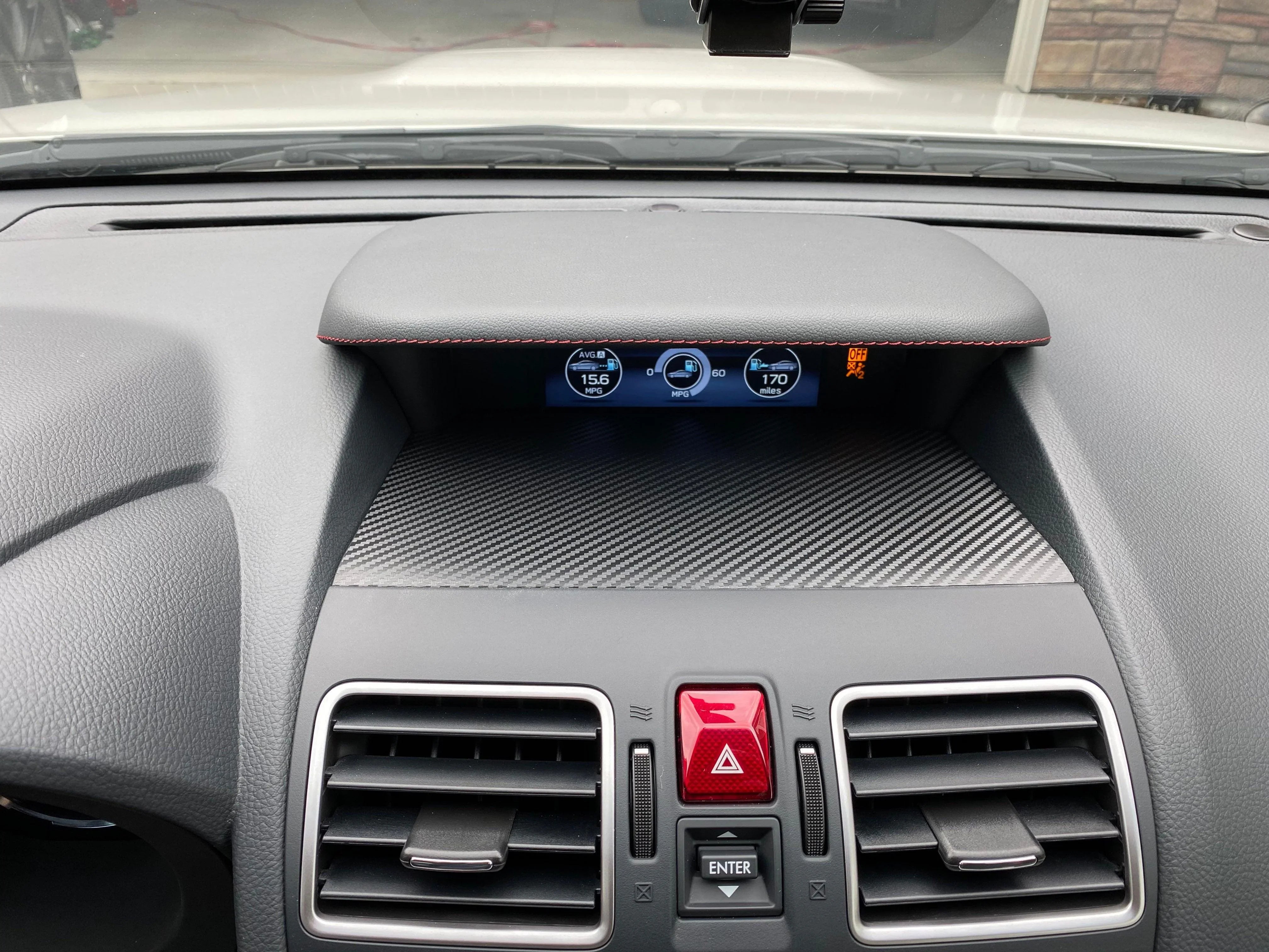 3D Carbon Center Instrument Panel Dash Trim - 2015-2021 WRX / STI ...