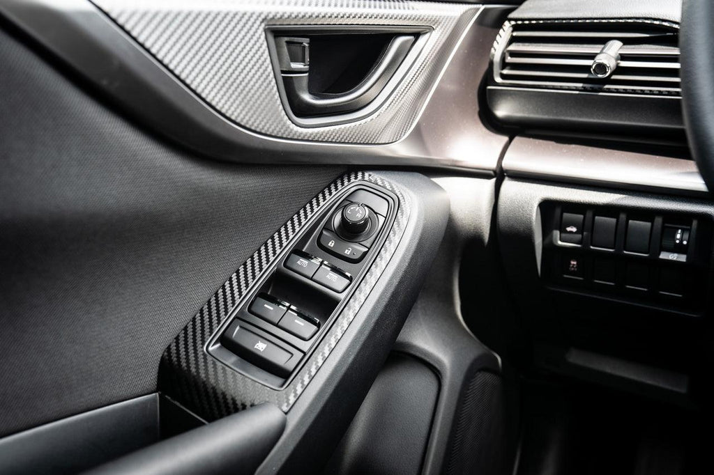2022+ WRX 3D Carbon Door Switch Panel Overlays (Front / Rear) StickerFab