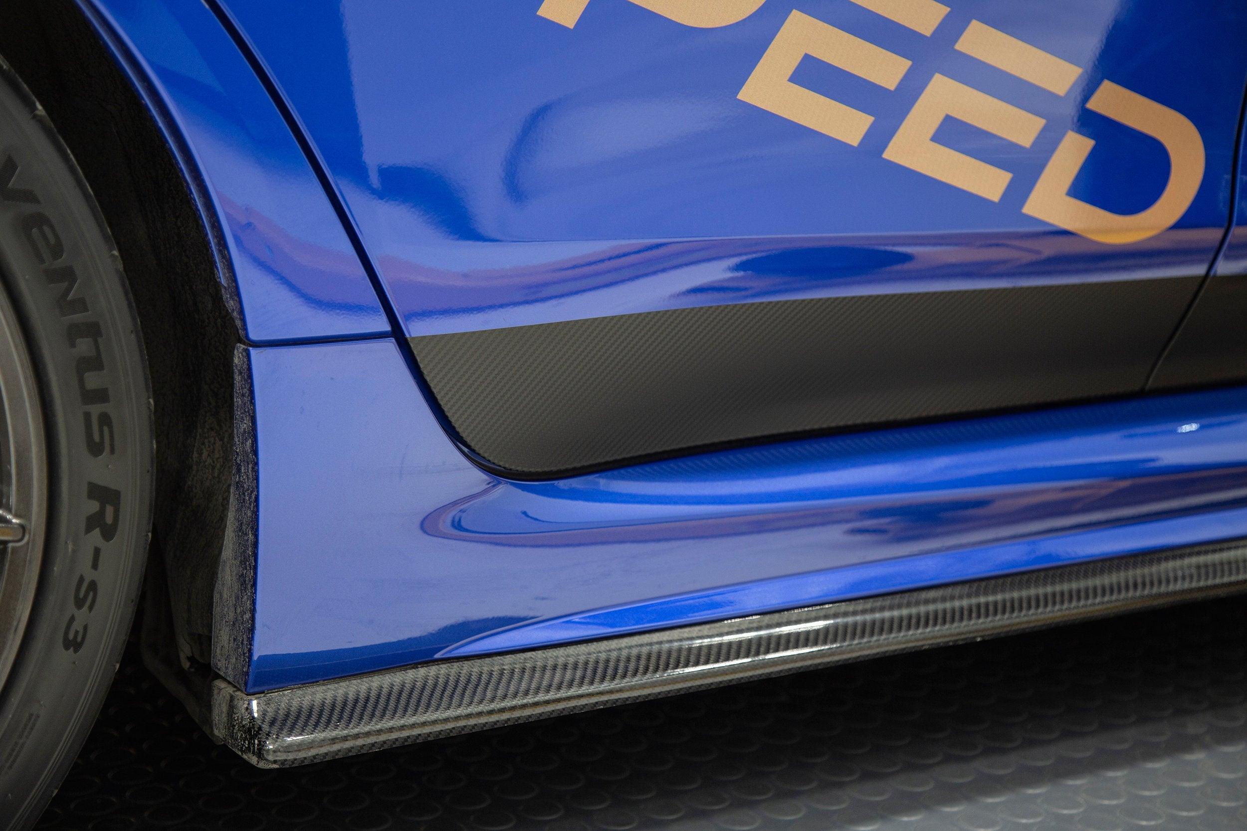 Red Carbon Fiber Car Door Anti-kick Panel Sticker For Subaru WRX 2022-2023