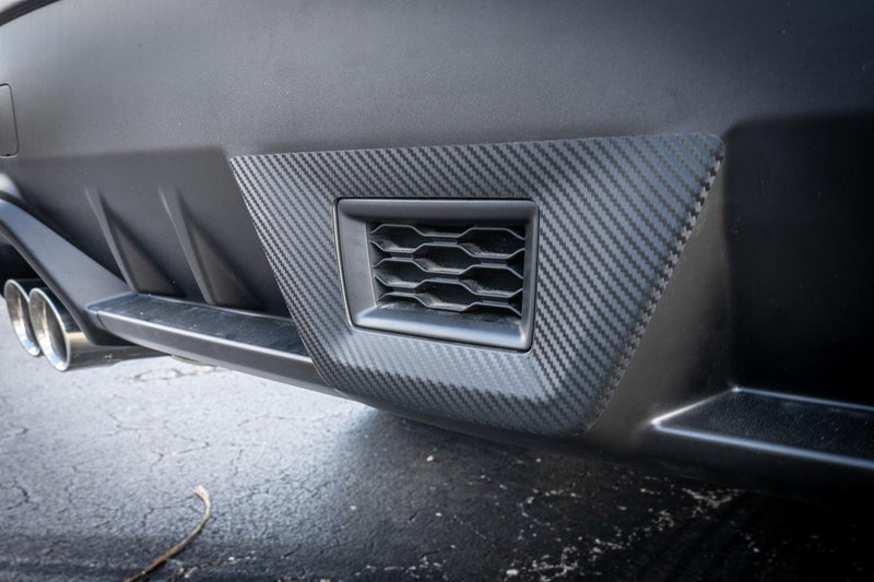 3D Carbon F1 Rear Fog Trim Overlay - 2022+ Subaru WRX - StickerFab