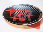 3D Carbon Fiber Emblem Overlays - 2008-2014 WRX Hatchback - StickerFab