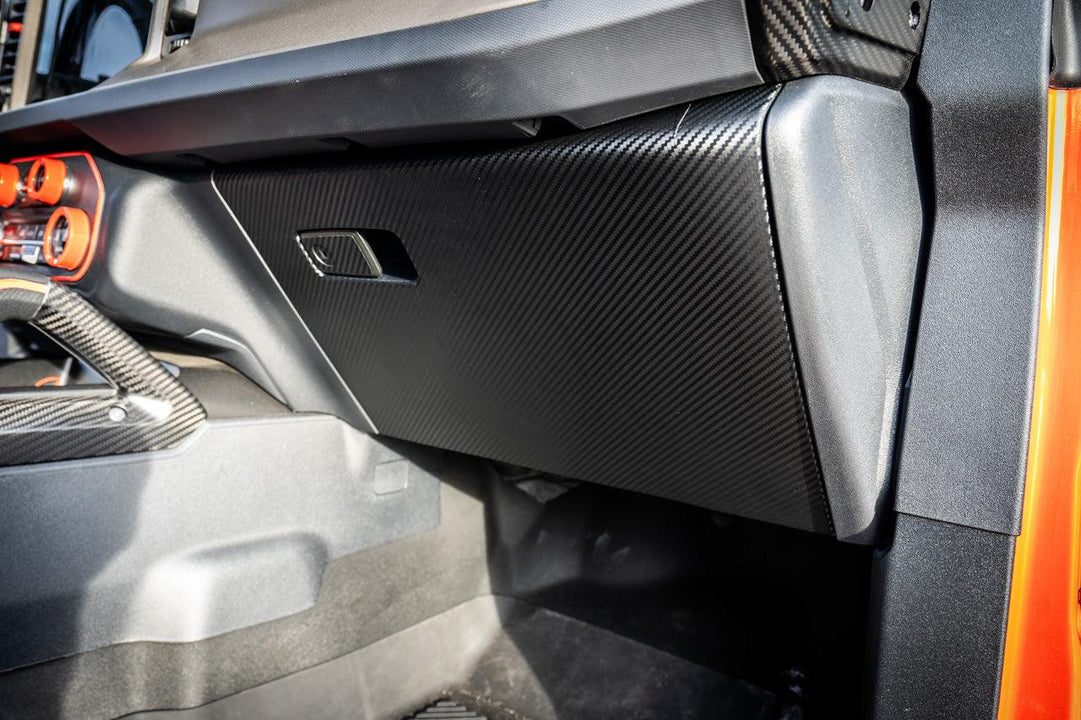 3D Carbon Glovebox Overlay Kit - 2021+ Bronco - StickerFab