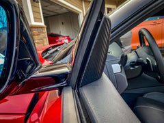 3D Carbon Inner Door Window Triangle Trim Overlays - 2020+ Supra - StickerFab
