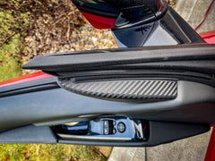 3D Carbon Inner Door Window Triangle Trim Overlays - 2020+ Supra - StickerFab