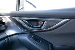 3D Carbon Interior Door Handle Trim Overlay Part 1 - 2022+ Subaru WRX - StickerFab