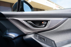 3D Carbon Interior Door Handle Trim Overlay Part 1 - 2022+ Subaru WRX - StickerFab