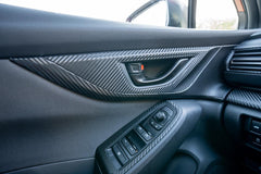3D Carbon Interior Door Handle Trim Overlay Part 2 - 2022+ Subaru WRX - StickerFab